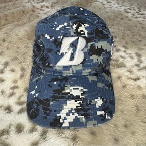 Blue Camouflage Cap with Logo